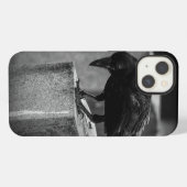 落ちた墓地のカラス iPhoneケース (裏面横)