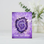 落ちた紫色のアゲートジオード ポストカード (スタンド正面)