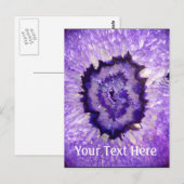 落ちた紫色のアゲートジオード ポストカード (正面/裏面)