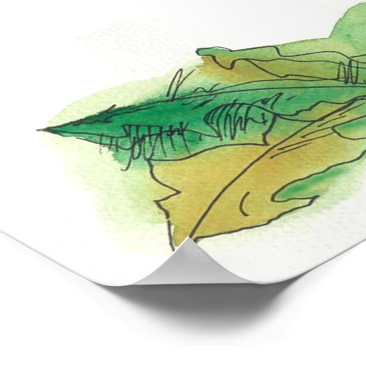 落ちた葉 ポスター (角)