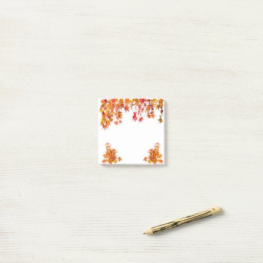落ちた葉 ポストイット (デスク上)