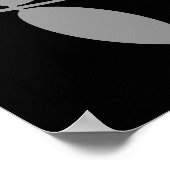 落ちた離れデザイングレー白黒白 ポスター (角)