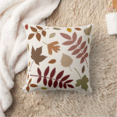 落ちた離れデザイン紅葉オンクリーム クッション (ブランケット)