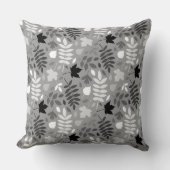 落ちた離れパターン白黒 クッション (正面)