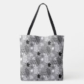 落ちた離れパターン白黒 トートバッグ (裏面)