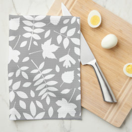 落ちた離れパターン白 キッチンタオル