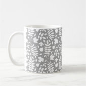 落ちた離れパターン白 コーヒーマグカップ (左)