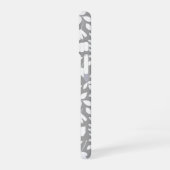 落ちた離れパターン白 iPhone 16ケース (左側面)