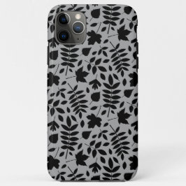 落ちた離れパターン黒のグレー iPhone 11 PRO MAXケース