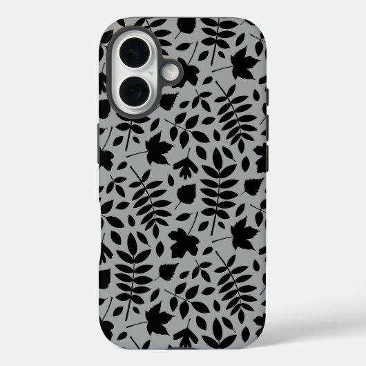 落ちた離れパターン黒のグレー Case-Mate iPhoneケース (裏面)
