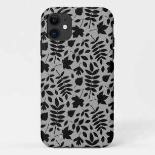 落ちた離れパターン黒のグレー iPhone 11 ケース