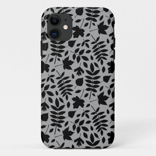落ちた離れパターン黒のグレー Case-Mate iPhoneケース (裏面)