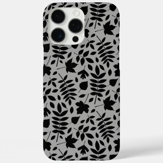 落ちた離れパターン黒のグレー Case-Mate iPhoneケース (裏面)