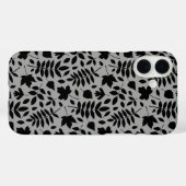 落ちた離れパターン黒のグレー Case-Mate iPhoneケース (裏面 (横))