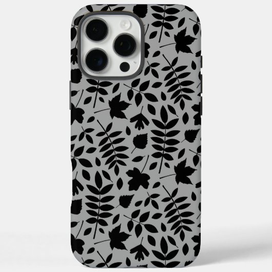 落ちた離れパターン黒のグレー Case-Mate iPhoneケース (裏面)