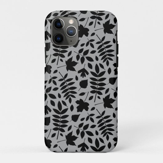 落ちた離れパターン黒のグレー Case-Mate iPhoneケース (裏面)