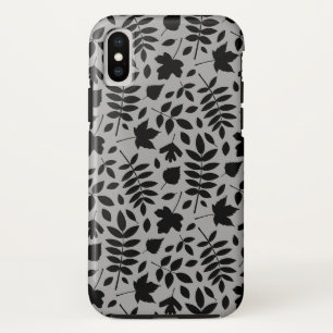 落ちた離れパターン黒のグレー iPhone X ケース