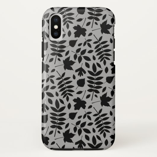 落ちた離れパターン黒のグレー Case-Mate iPhoneケース (裏面)