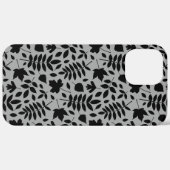 落ちた離れパターン黒のグレー Case-Mate iPhoneケース (裏面 (横))