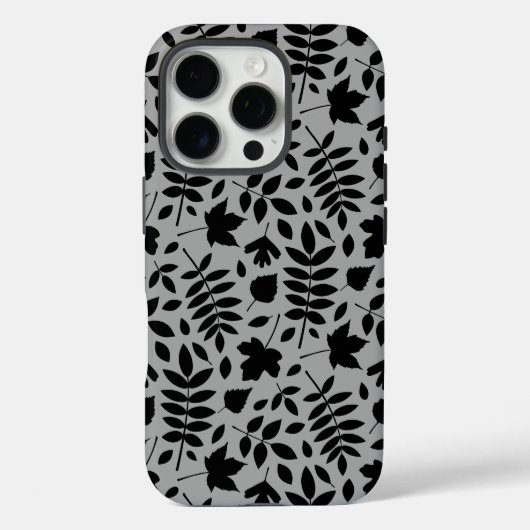 落ちた離れパターン黒のグレー Case-Mate iPhoneケース (裏面)