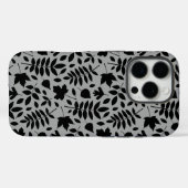 落ちた離れパターン黒のグレー Case-Mate iPhoneケース (裏面 (横))