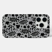 落ちた離れパターン黒のグレー Case-Mate iPhoneケース (裏面 (横))