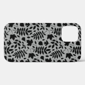 落ちた離れパターン黒のグレー Case-Mate iPhoneケース (裏面 (横))