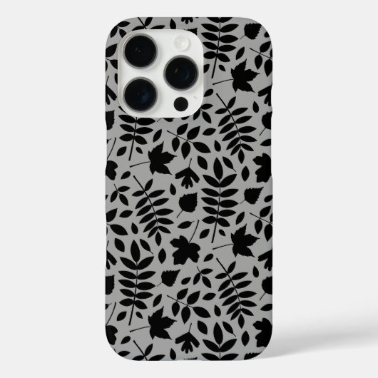 落ちた離れパターン黒のグレー Case-Mate iPhoneケース (裏面)