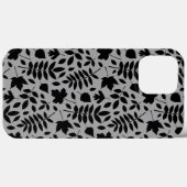 落ちた離れパターン黒のグレー Case-Mate iPhoneケース (裏面 (横))