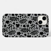 落ちた離れパターン黒のグレー Case-Mate iPhoneケース (裏面 (横))