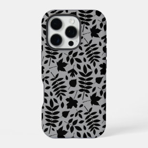 落ちた離れパターン黒のグレー iPhone 16 PROケース