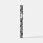 落ちた離れパターン黒のグレー iPhoneケース (右側面)