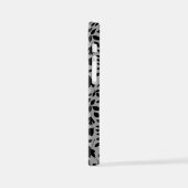 落ちた離れパターン黒のグレー iPhoneケース (左側面)