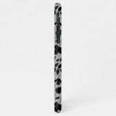 落ちた離れパターン黒のグレー iPhoneケース (左側)