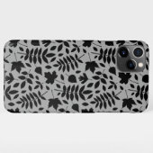 落ちた離れパターン黒のグレー iPhoneケース (裏面横)