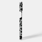 落ちた離れパターン黒のグレー iPhoneケース (右側面)