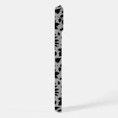 落ちた離れパターン黒のグレー iPhoneケース (右側面)