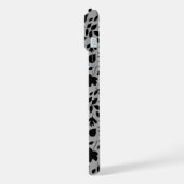 落ちた離れパターン黒のグレー iPhoneケース (左側面)