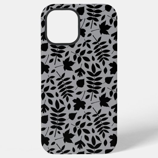 落ちた離れパターン黒のグレー iPhoneケース (裏面)