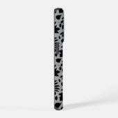 落ちた離れパターン黒のグレー iPhoneケース (右側面)