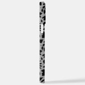 落ちた離れパターン黒のグレー iPhoneケース (右側面)