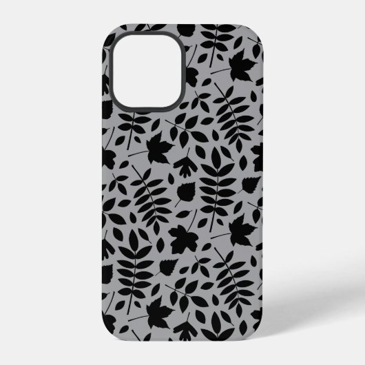 落ちた離れパターン黒のグレー iPhoneケース (裏面)