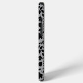 落ちた離れパターン黒のグレー iPhoneケース (左側面)