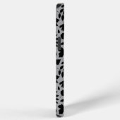 落ちた離れパターン黒のグレー iPhoneケース (右側面)