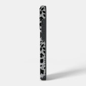 落ちた離れパターン黒のグレー iPhoneケース (左側面)