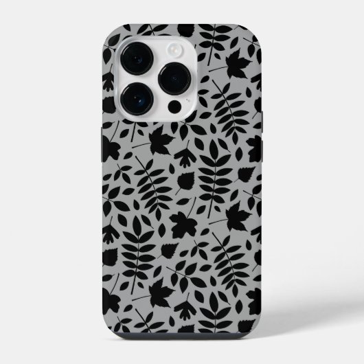 落ちた離れパターン黒のグレー iPhoneケース (裏面)