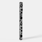 落ちた離れパターン黒のグレー iPhoneケース (右側面)