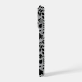 落ちた離れパターン黒のグレー iPhoneケース (左側面)