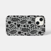 落ちた離れパターン黒のグレー iPhoneケース (裏面横)