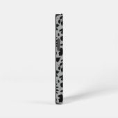 落ちた離れパターン黒のグレー iPhoneケース (右側面)